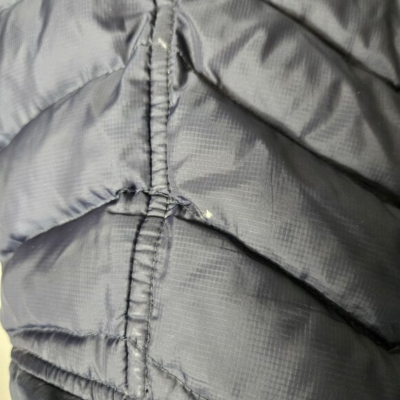 Athleta Women's Size XS InsulEight Stowable Goose Down Quilted Slate Puffer Vest - Picture 3 of 10